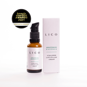 Potente e innovadora Crema Facial Hidratante con Efecto Lifting Alisador. Contiene aceites puros del Amazonas (Burití y Sacha Inchi) ricos en omega 3, 6 y 9.